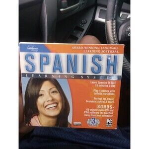 Encore Spanish Learning System - 3 PC Windows and Mac CD-ROM Set -New-Sealed-